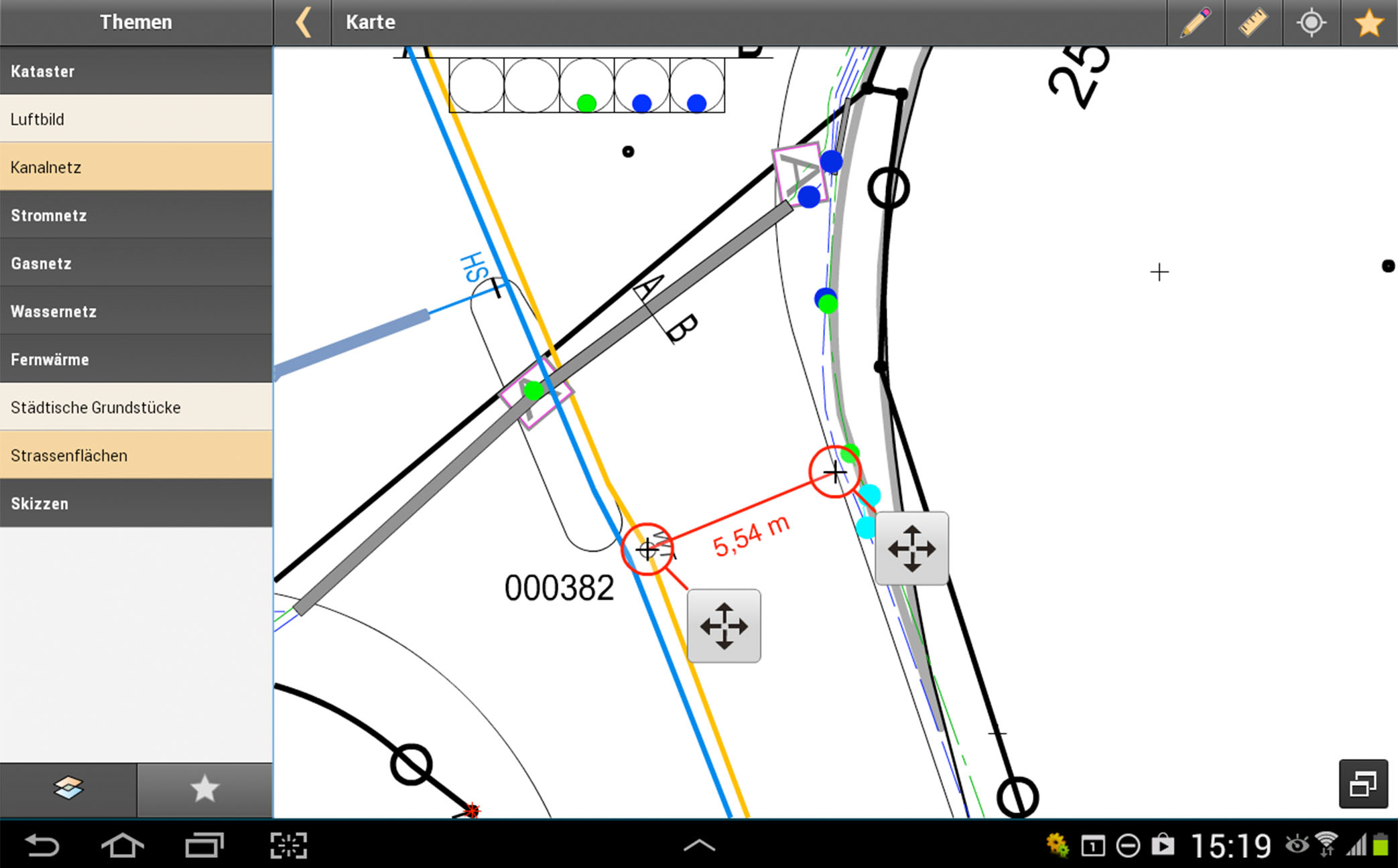 Netzauskunft UI Messfunktion