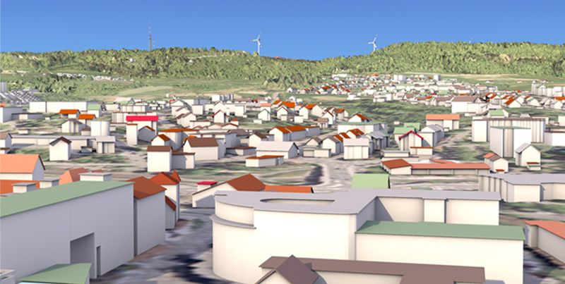 3D Gel&auml;nde Stadtmodell