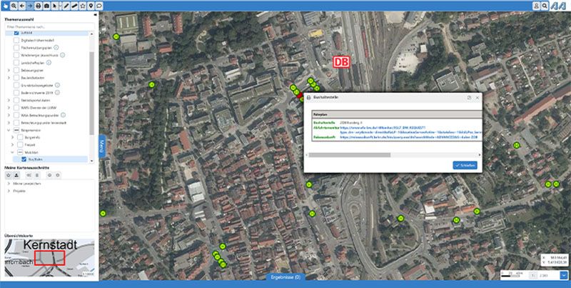 Katasterwesen - Flurstück User Interface