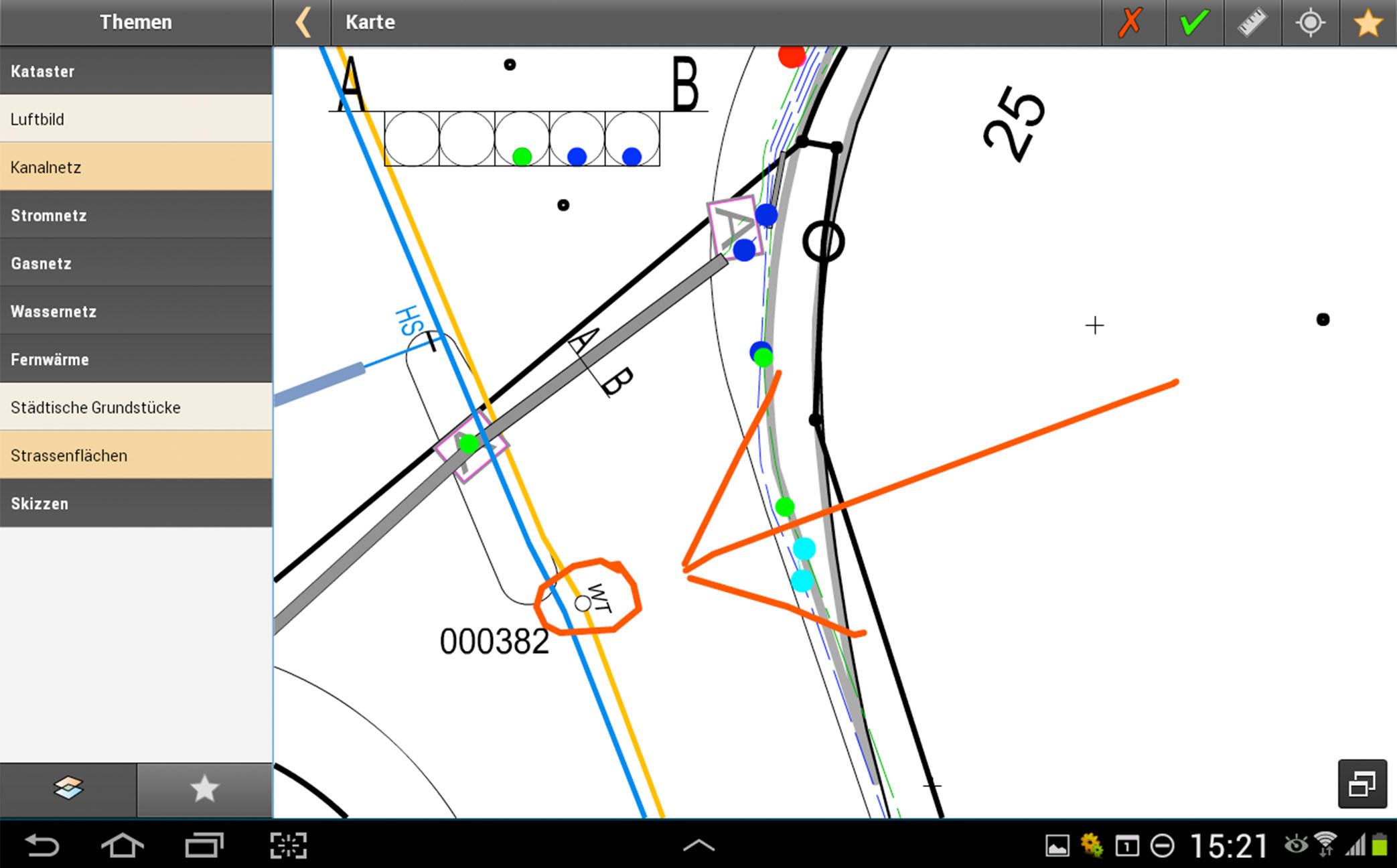 Markierungen setzen (Redlineing)